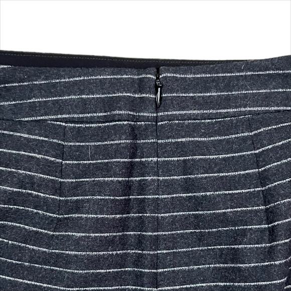 Madewell Gray Striped Asymmetrical Wool/Cotton Skirt Size 0 - Picture 6 of 9
